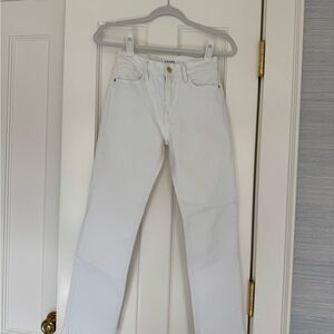 Frame White Le High Straight Jeans 24